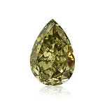 2.30 Carat Fancy Dark Gray Yellowish Green Pear Diamond VS2 GIA