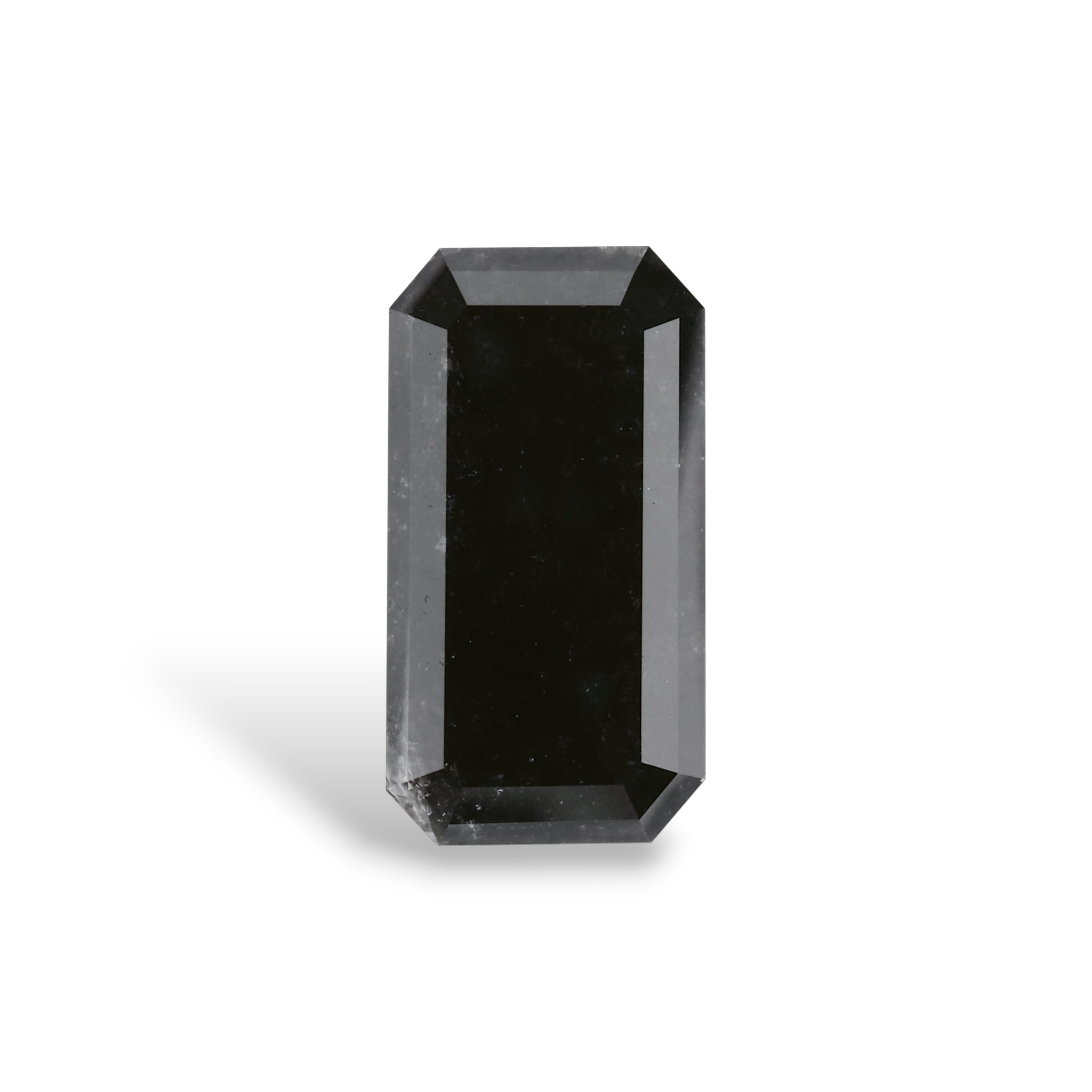 4.44 Carat Natural Black Emerald Diamond GIA