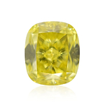0.61 Carat Fancy Yellow Cushion Diamond VVS1 GIA