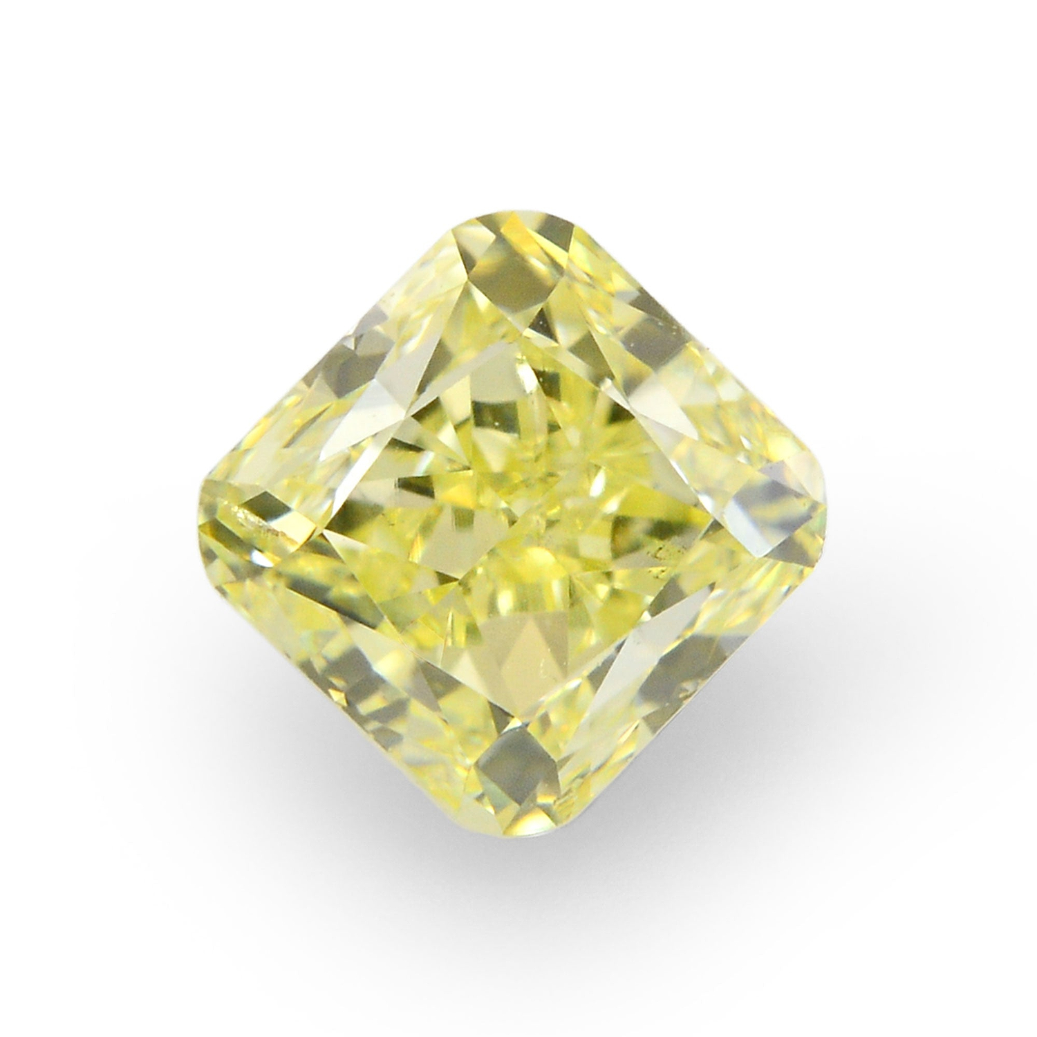 0.47 Carat Fancy Intense Yellow Cushion Diamond SI1 IGI
