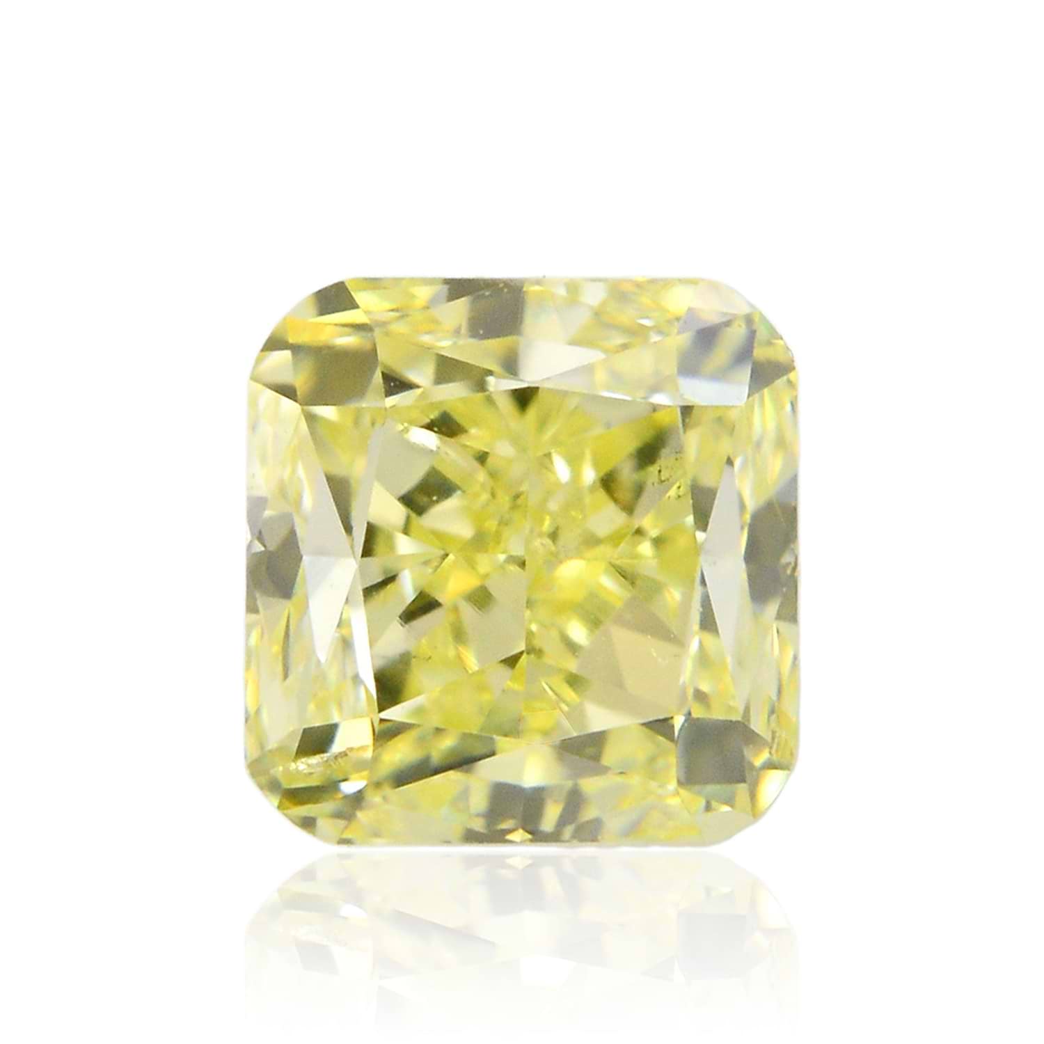 0.47 Carat Fancy Intense Yellow Cushion Diamond SI1 IGI