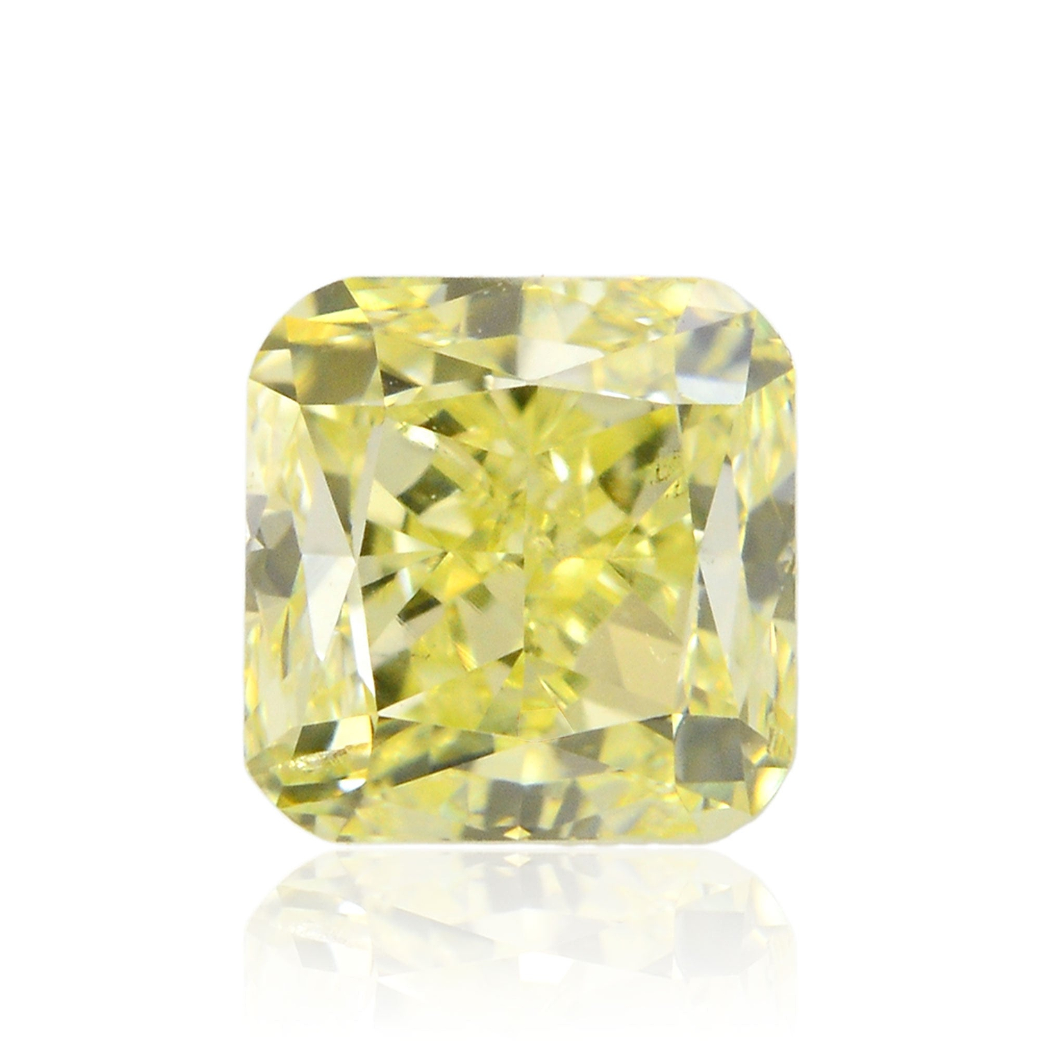 0.47 Carat Fancy Intense Yellow Cushion Diamond SI1 IGI