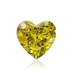 1.36 Carat Fancy Vivid Yellow HEART Diamond SI2 GIA