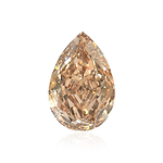 1.52 Carat Fancy Brown Orange Pear Diamond SI1 GIA