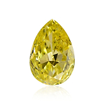 1.03 Carat Fancy Vivid Yellow Pear Diamond SI1 GIA