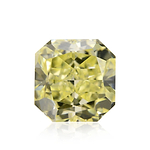 0.51 Carat Fancy Yellow Radiant Diamond VVS2 GIA