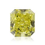 0.54 Carat Fancy Intense Yellow Radiant Diamond SI1 GIA