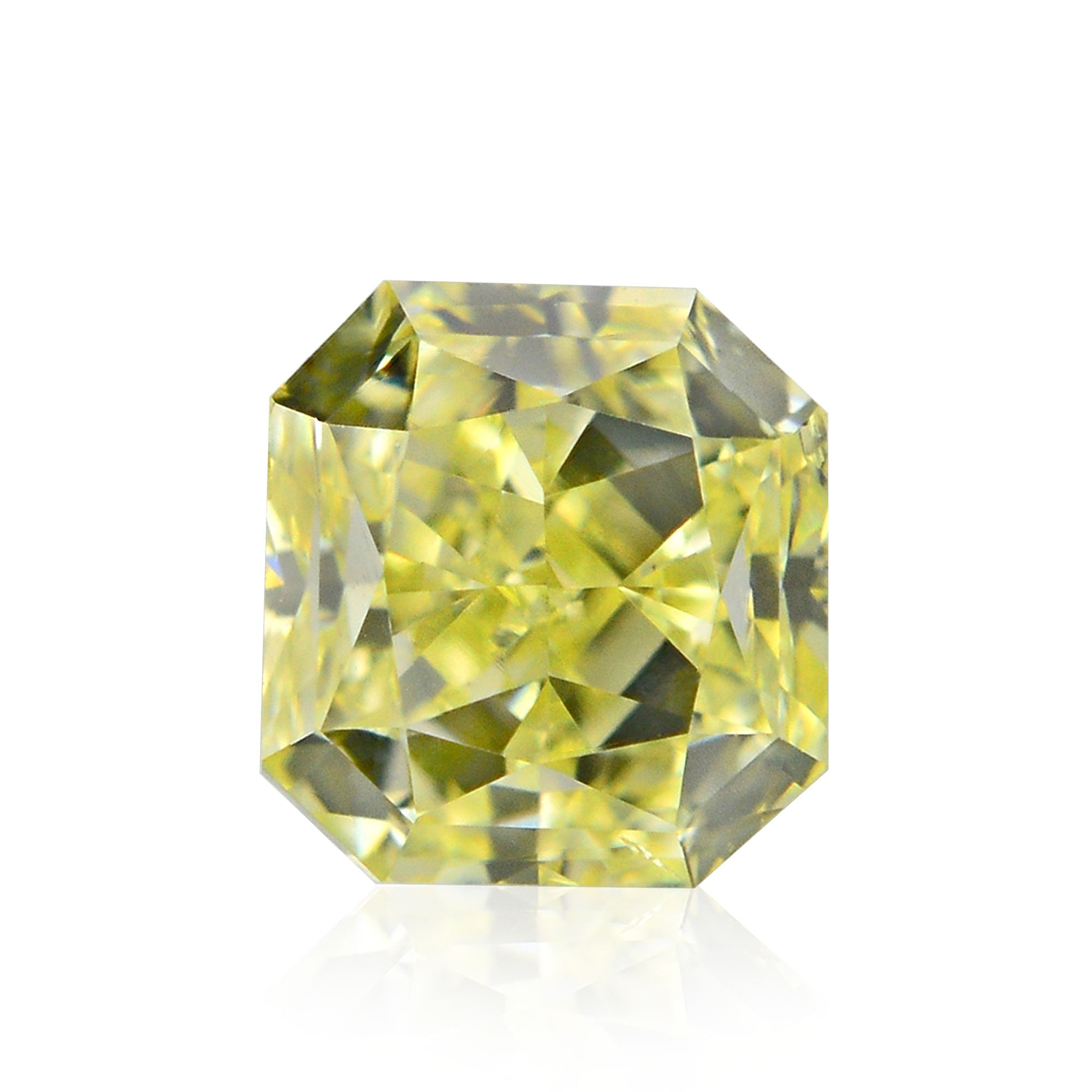 0.40 Carat Fancy Intense Yellow Radiant Diamond VS2 IGI