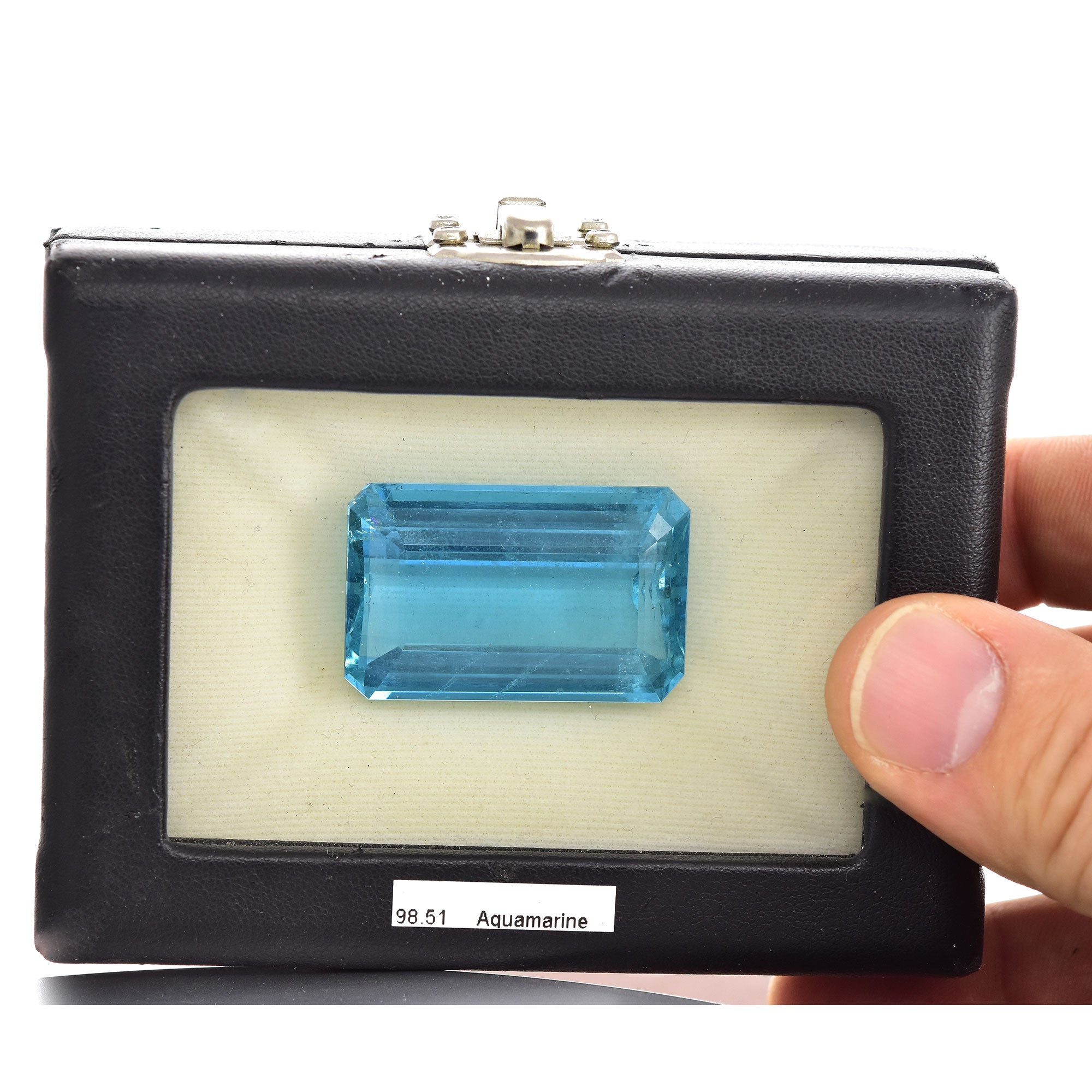 98.51 Carat Blue BRAZILLIAN Emerald Aquamarine GRS | LEIBISH
