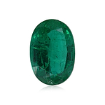 6.78 Carat Green ZAMBIAN Oval Emerald