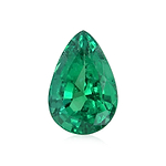 3.73 Carat Green ZAMBIAN Pear Emerald GRS