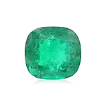 3.68 Carat Green COLOMBIAN Cushion Emerald GUBELIN