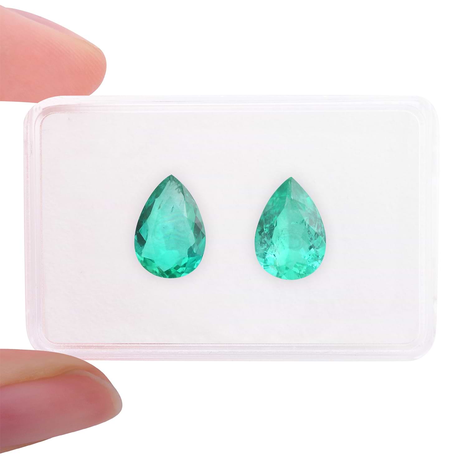 7.85 Carat Green COLOMBIAN Pear Emerald GRS