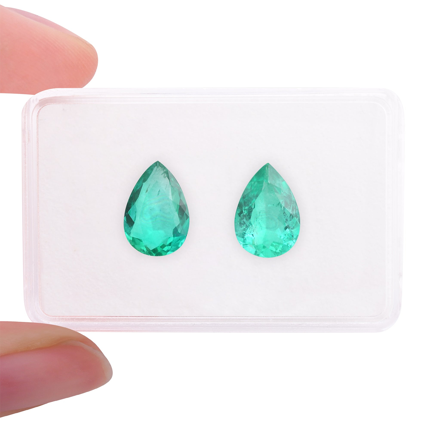 7.85 Carat Green COLOMBIAN Pear Emerald GRS