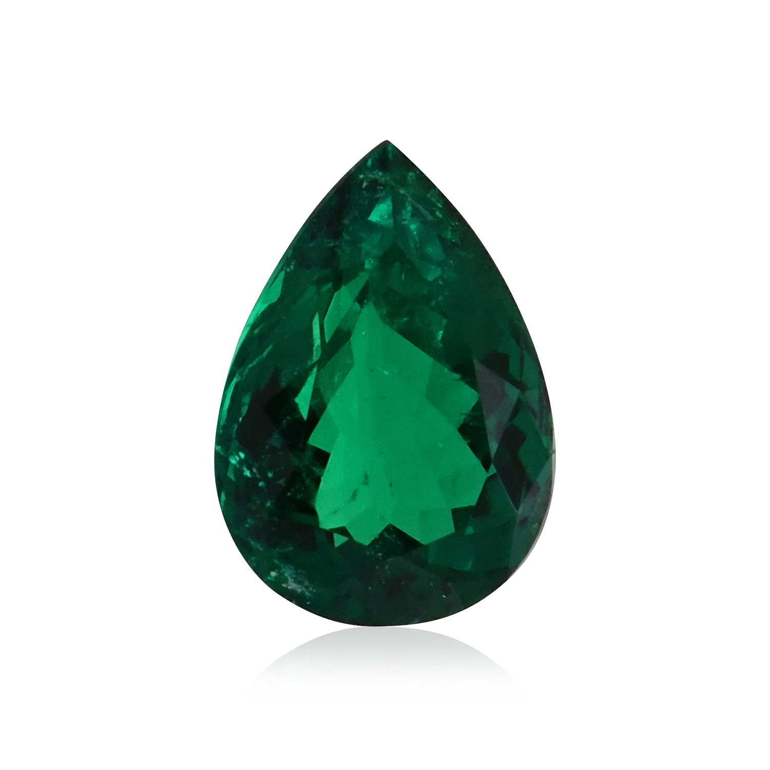 5.81 Carat Green COLOMBIAN Pear Emerald GUBELIN