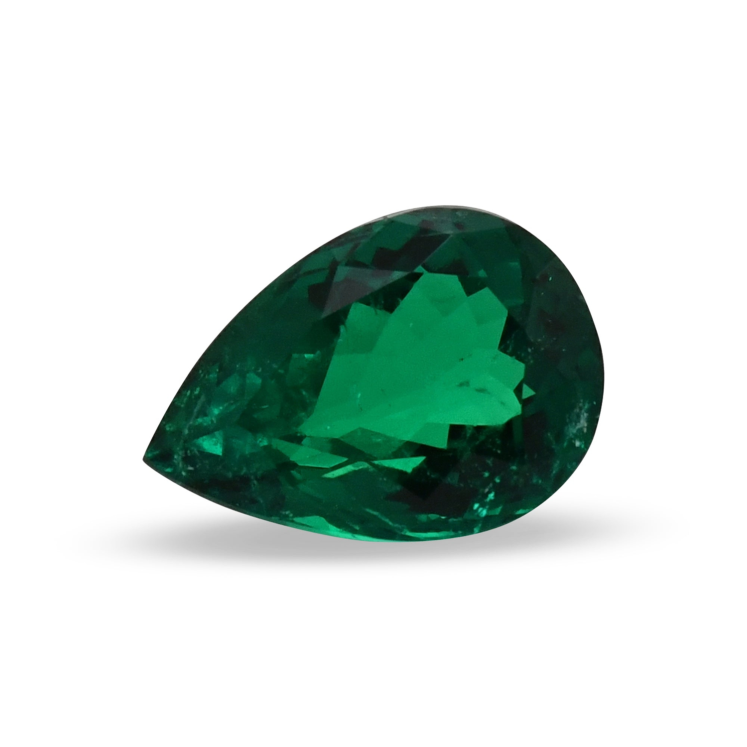 5.81 Carat Green COLOMBIAN Pear Emerald GUBELIN