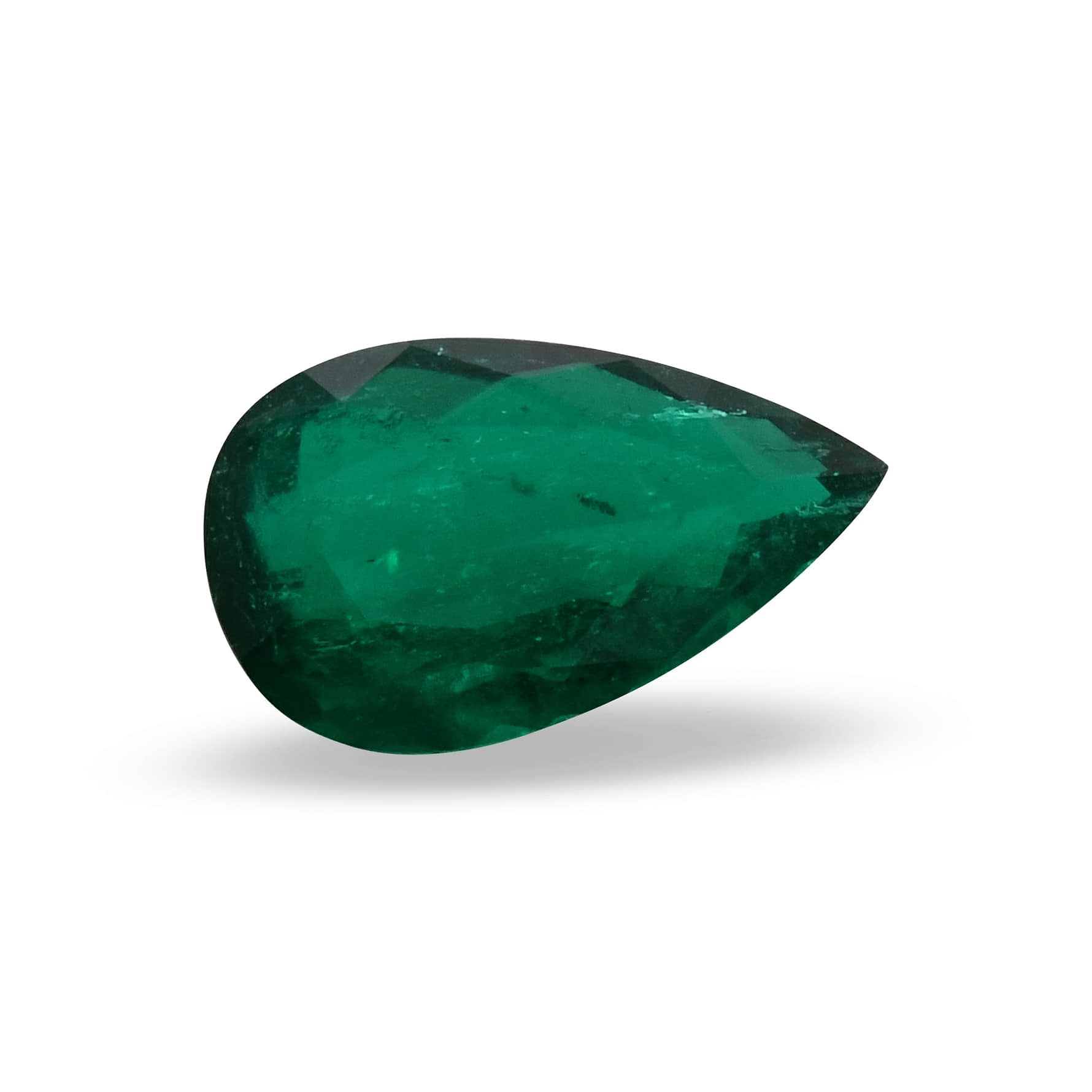 8.20 Carat Green COLOMBIAN Pear Emerald CD