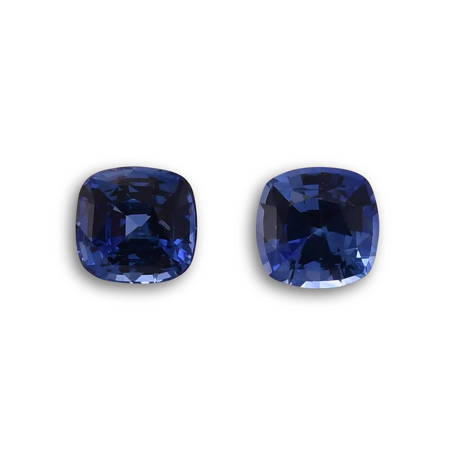 3.89 Carat Blue Cushion Sapphire