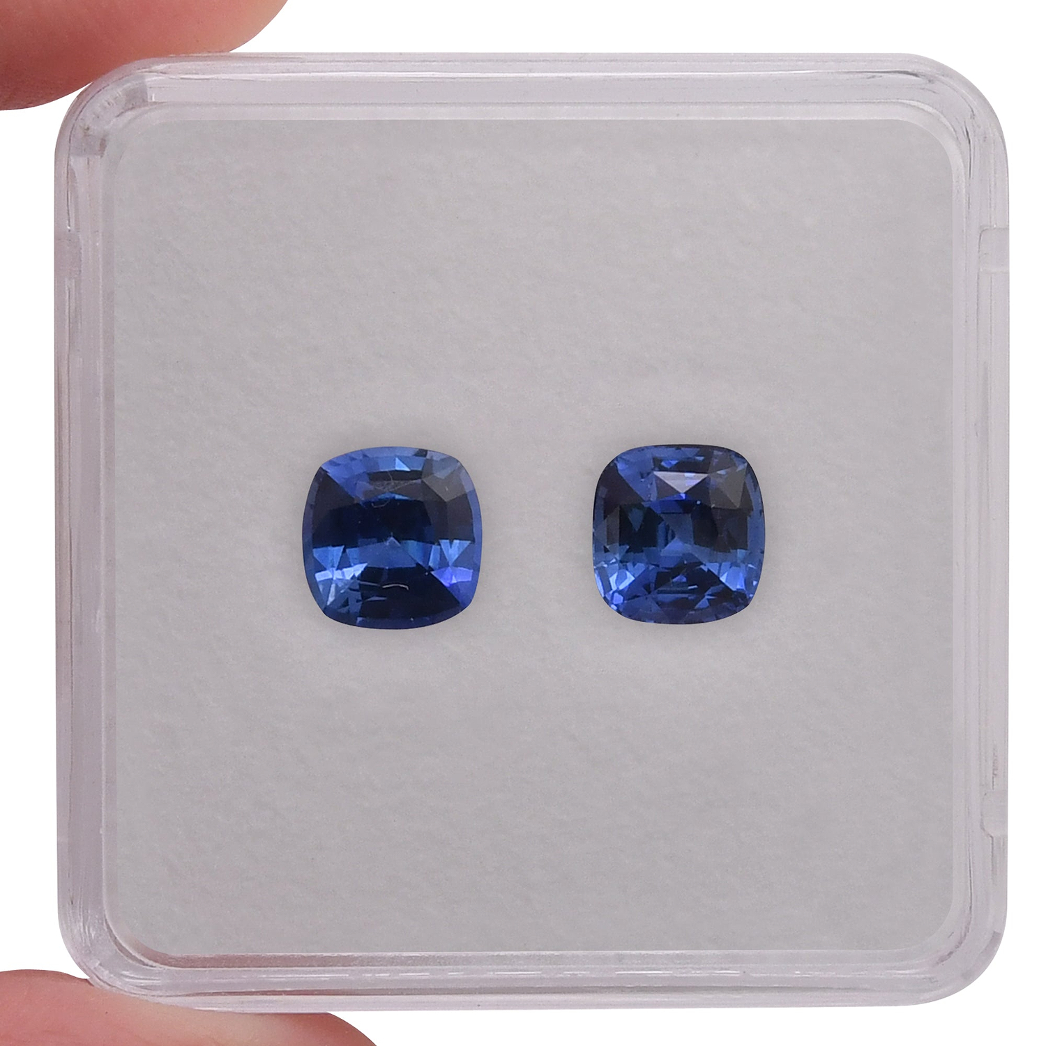 3.89 Carat Blue  Cushion Sapphire
