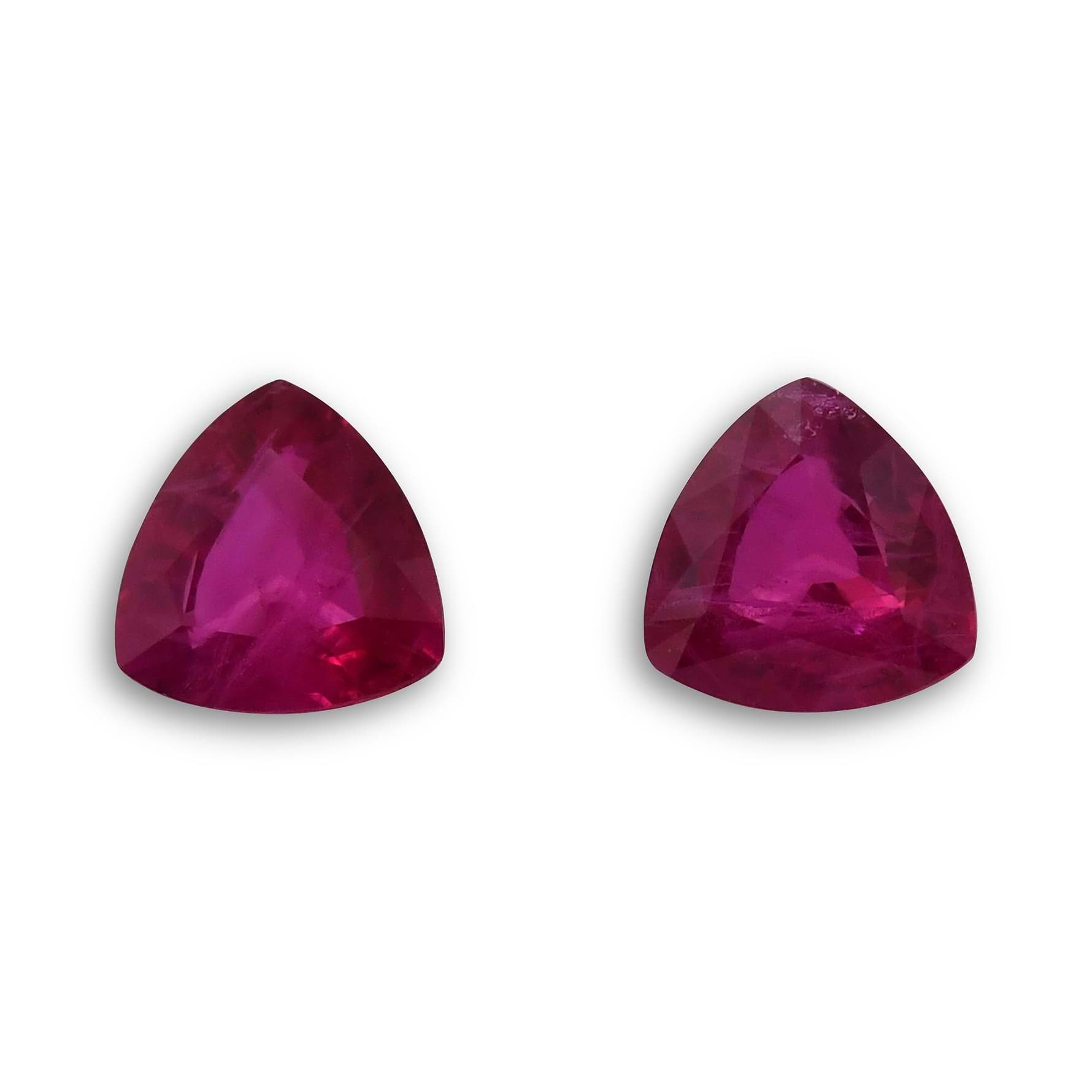 1.61 Carat Red  Trilliant Ruby