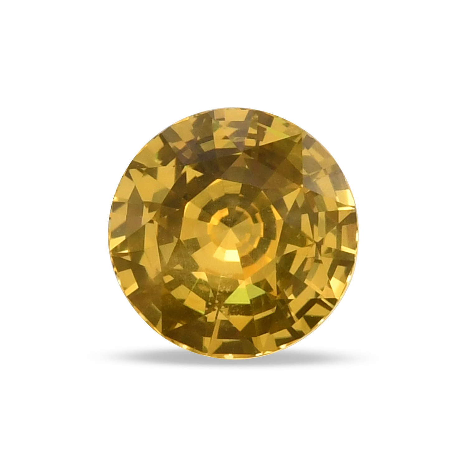 3.54 Carat Yellow SRI LANKAN Round Sapphire CD