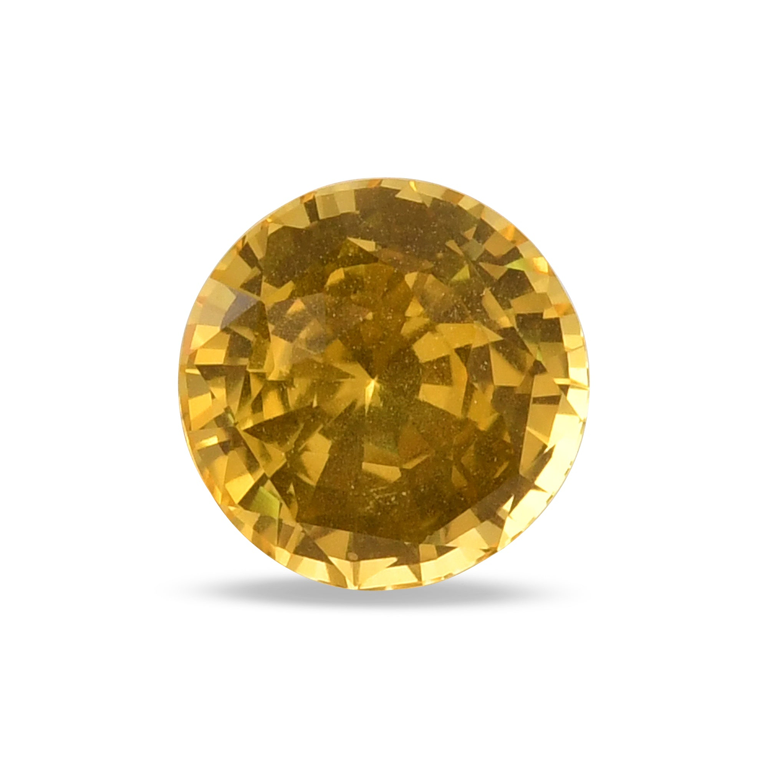 4.19 Carat Yellow SRI LANKAN Round Sapphire CD