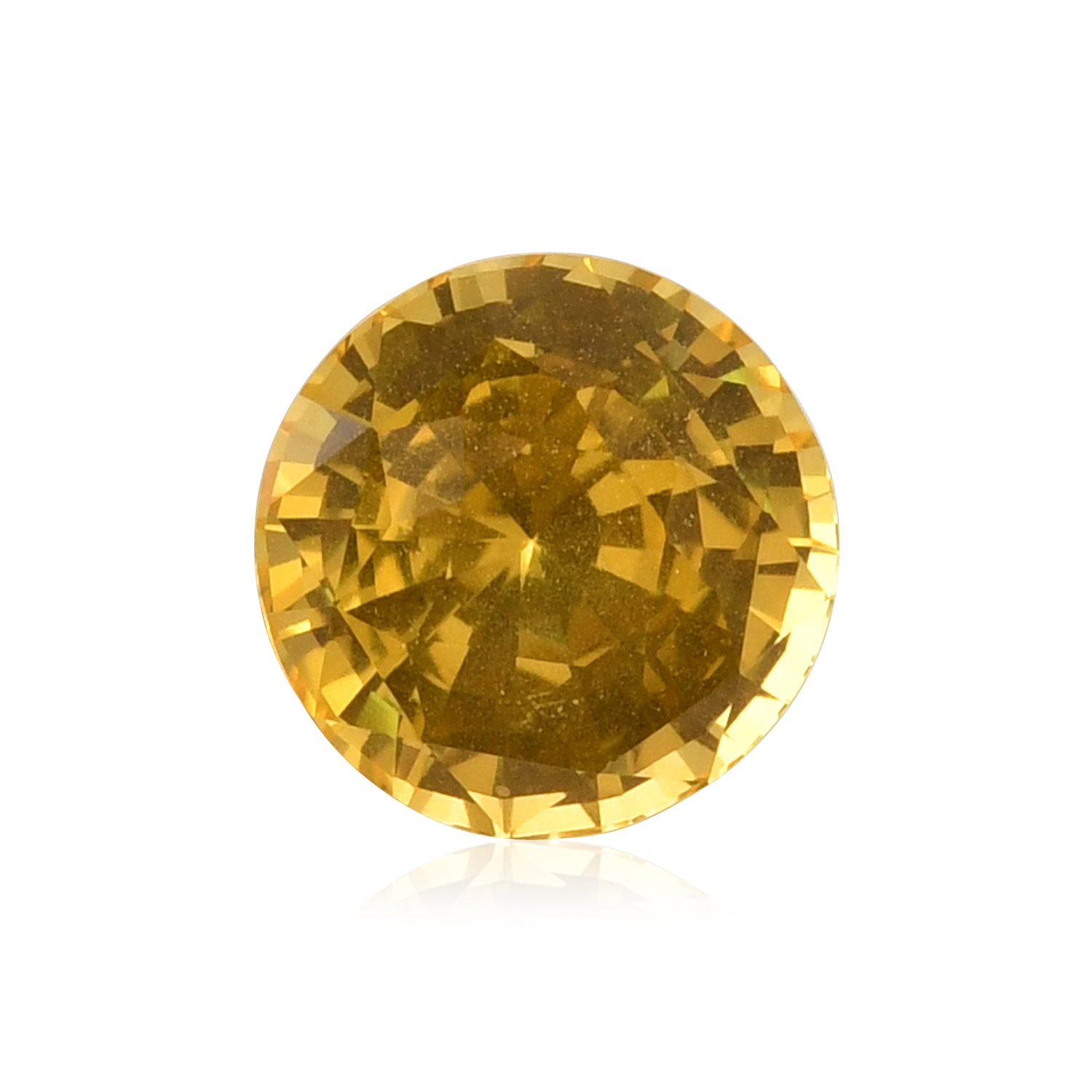 4.19 Carat Yellow SRI LANKAN Round Sapphire CD