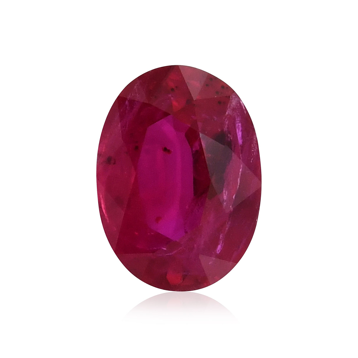 1.30 Carat Red  Oval Ruby