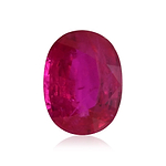 1.54 Carat Red  Oval Ruby