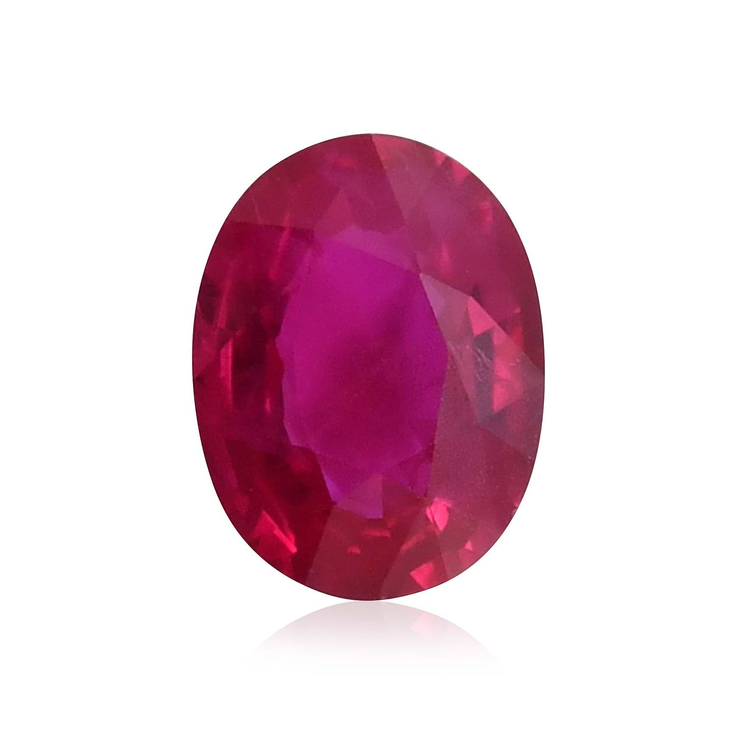 1.30 Carat Red Oval Ruby