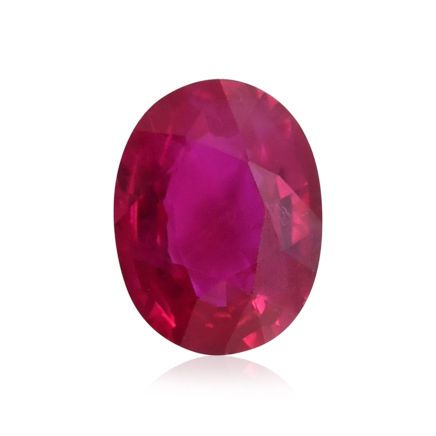 1.30 Carat Red  Oval Ruby