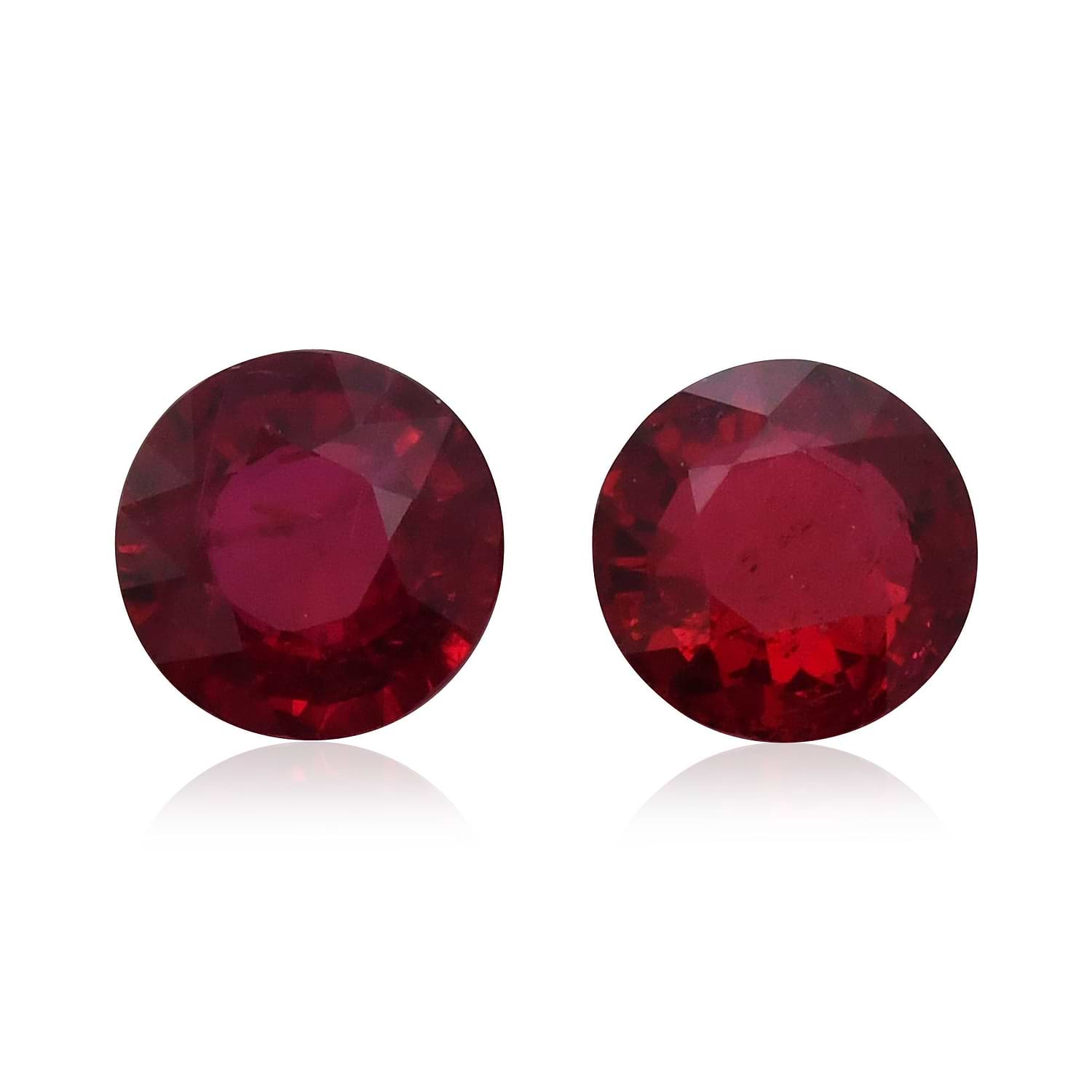 2.73 Carat Red Round Ruby