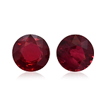 2.90 Carat Red  Round Ruby