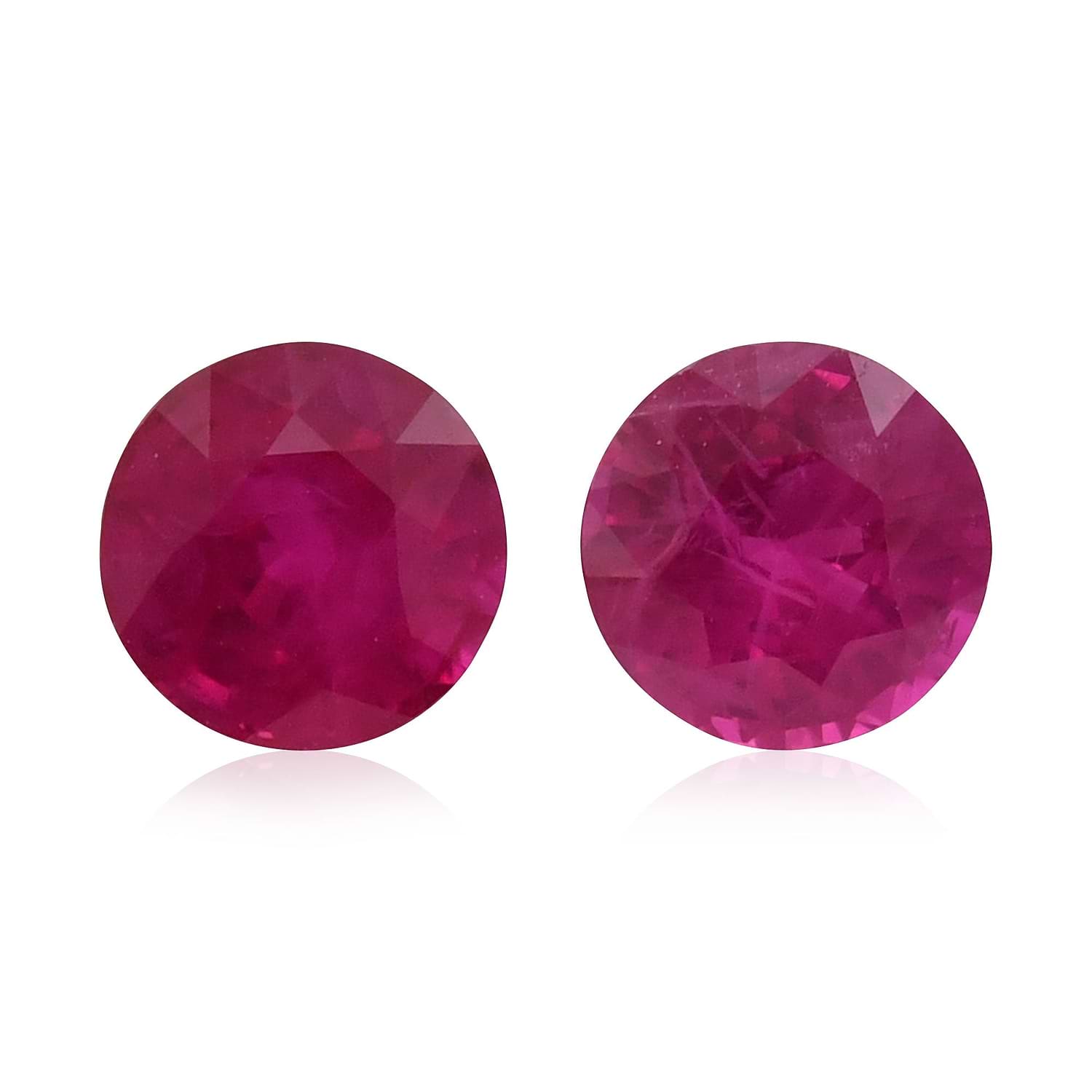 2.61 Carat Red Round Ruby