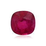0.89 Carat Red  Cushion Ruby