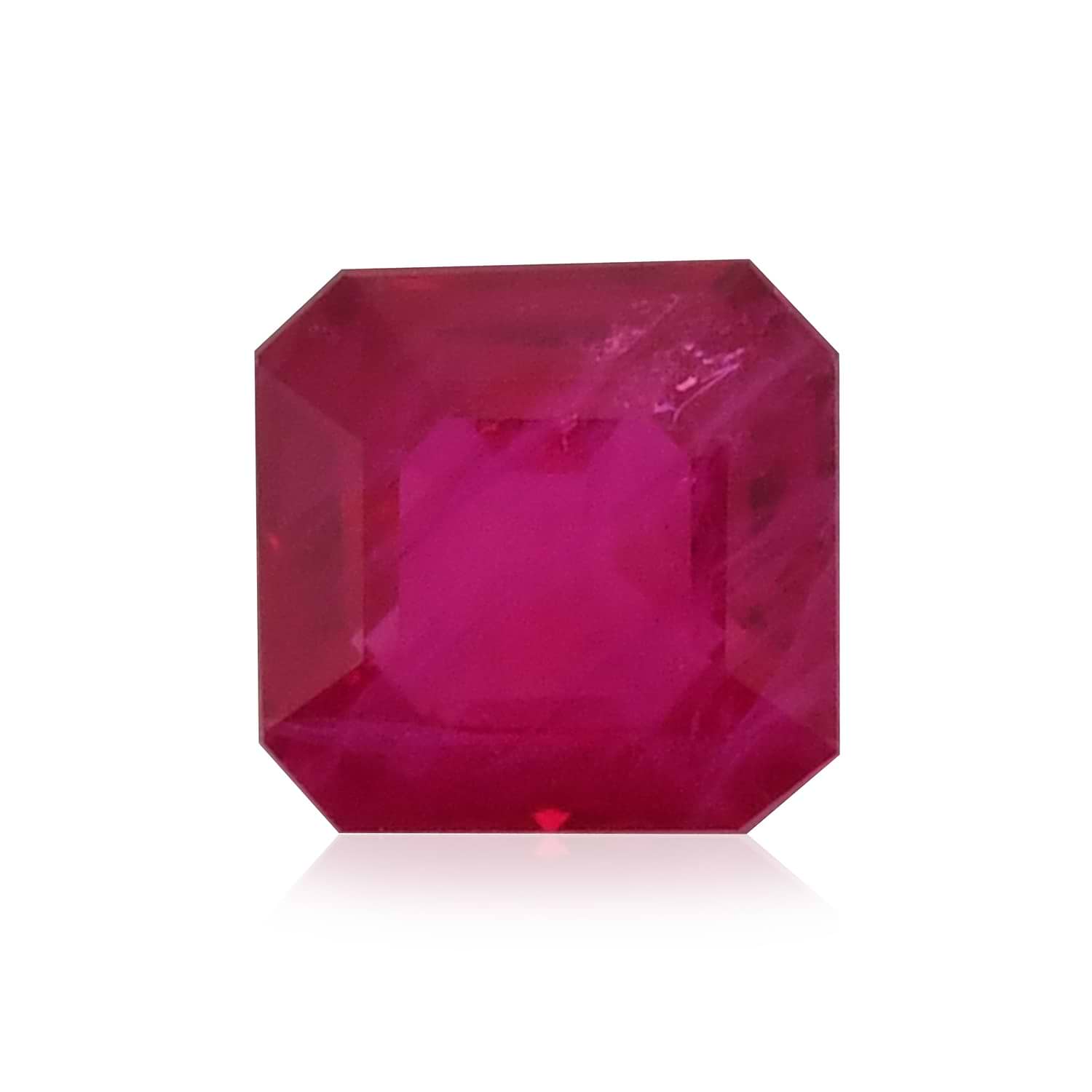 1.27 Carat Red Square Ruby