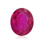1.24 Carat Red  Oval Ruby