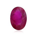0.88 Carat Red  Oval Ruby