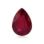 1.00 Carat Red  Pear Ruby