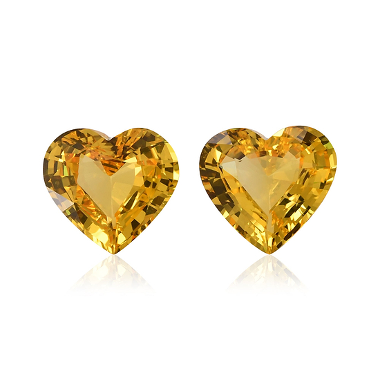 4.01 Carat Yellow  Heart Sapphire