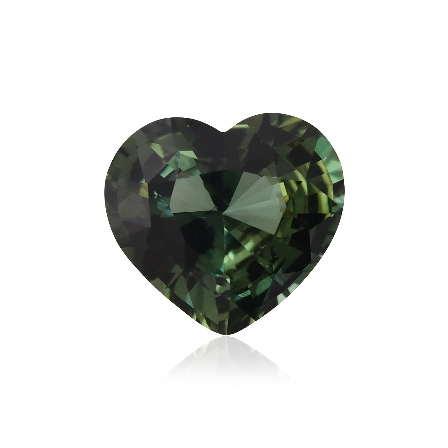 1.06 Carat Green  Heart Sapphire