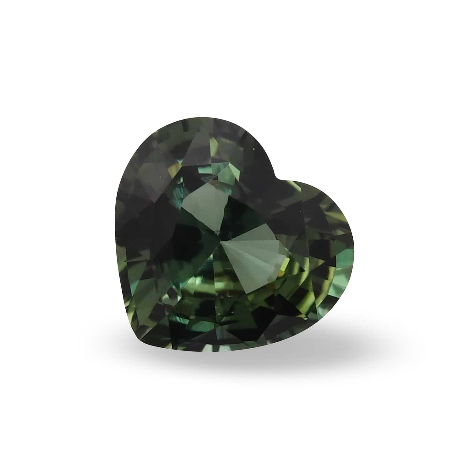 1.06 Carat Green Heart Sapphire