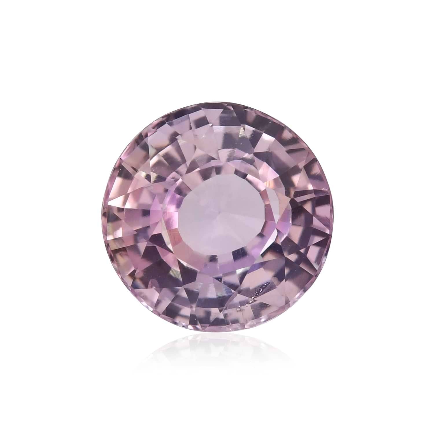 2.70 Carat Peach Round Sapphire