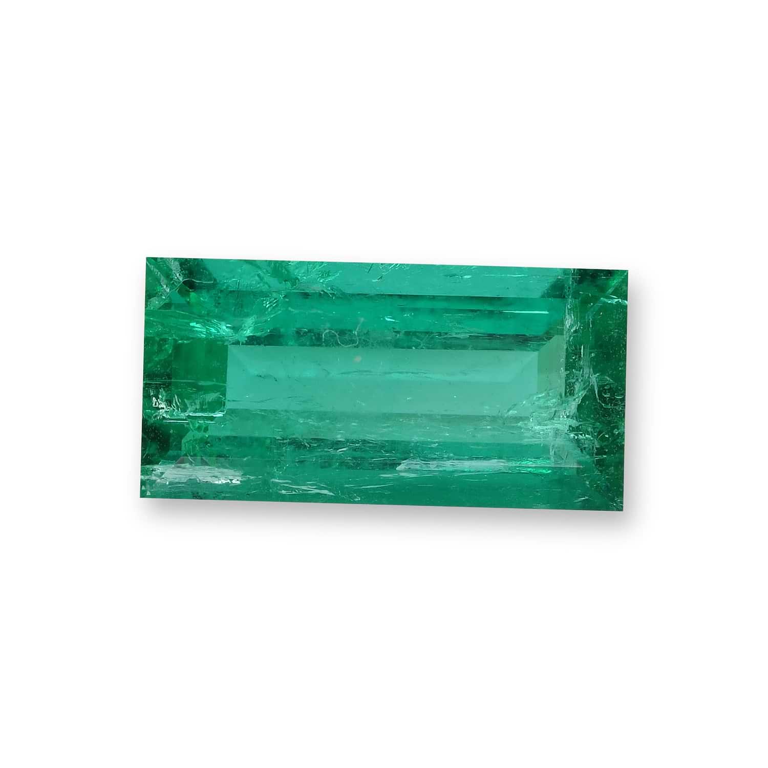 1.93 Carat Green COLOMBIAN Baguette Emerald CD