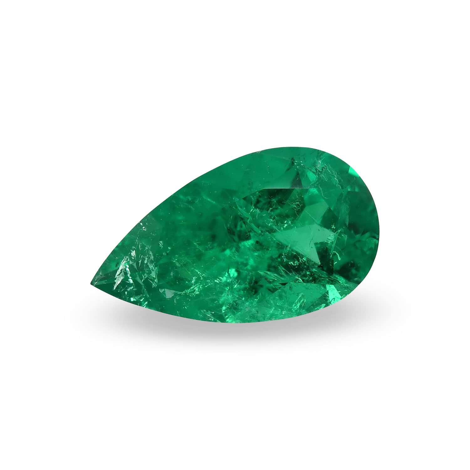 1.09 Carat Green COLOMBIAN Pear Emerald CD
