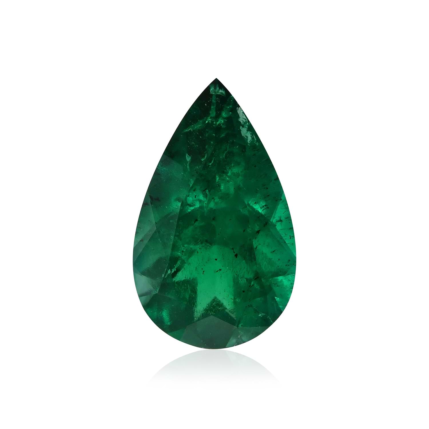 1.27 Carat Green COLOMBIAN Pear Emerald CD