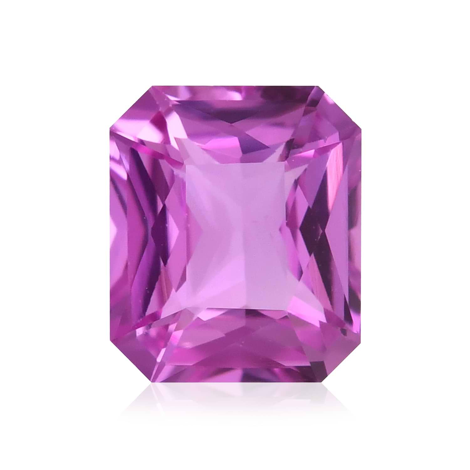 1.04 Carat Pink Radiant Sapphire