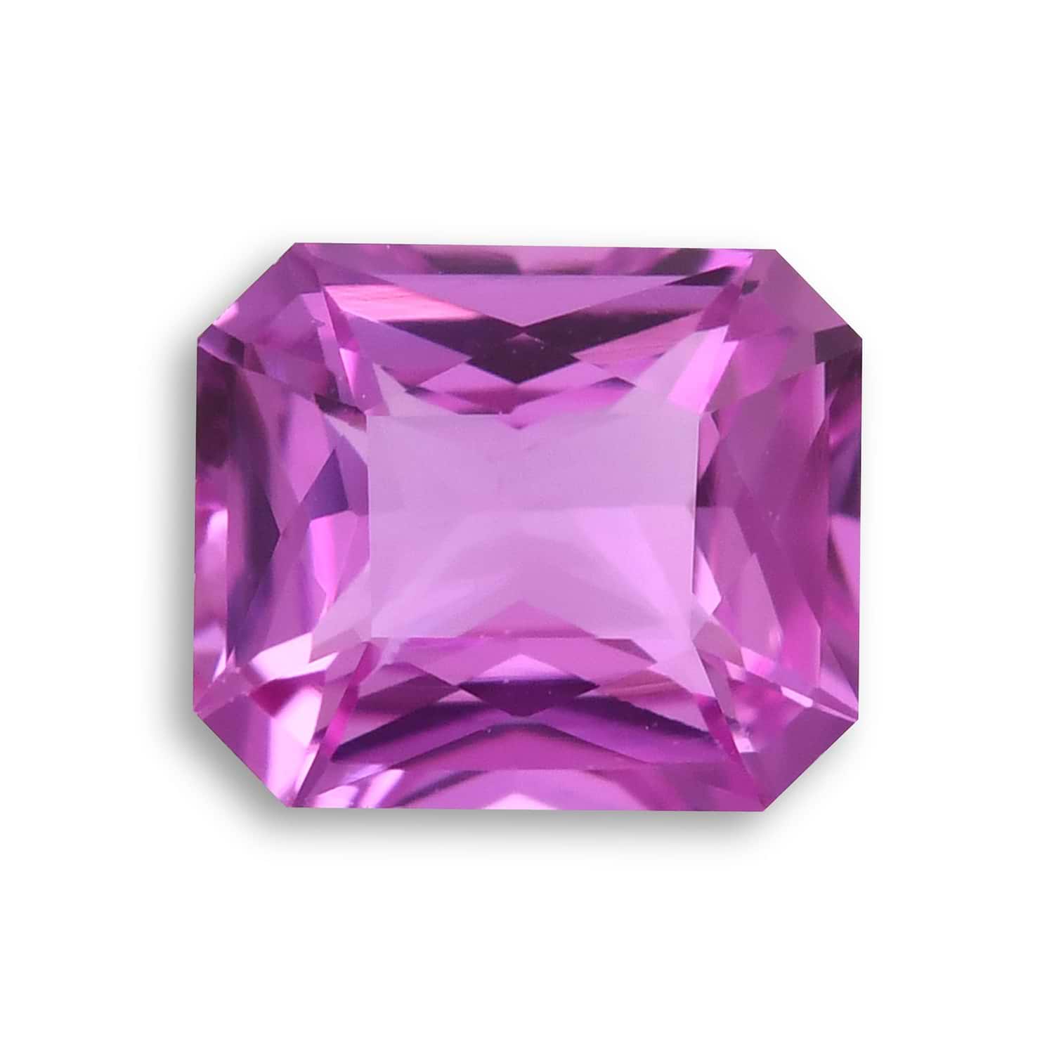 1.04 Carat Pink Radiant Sapphire