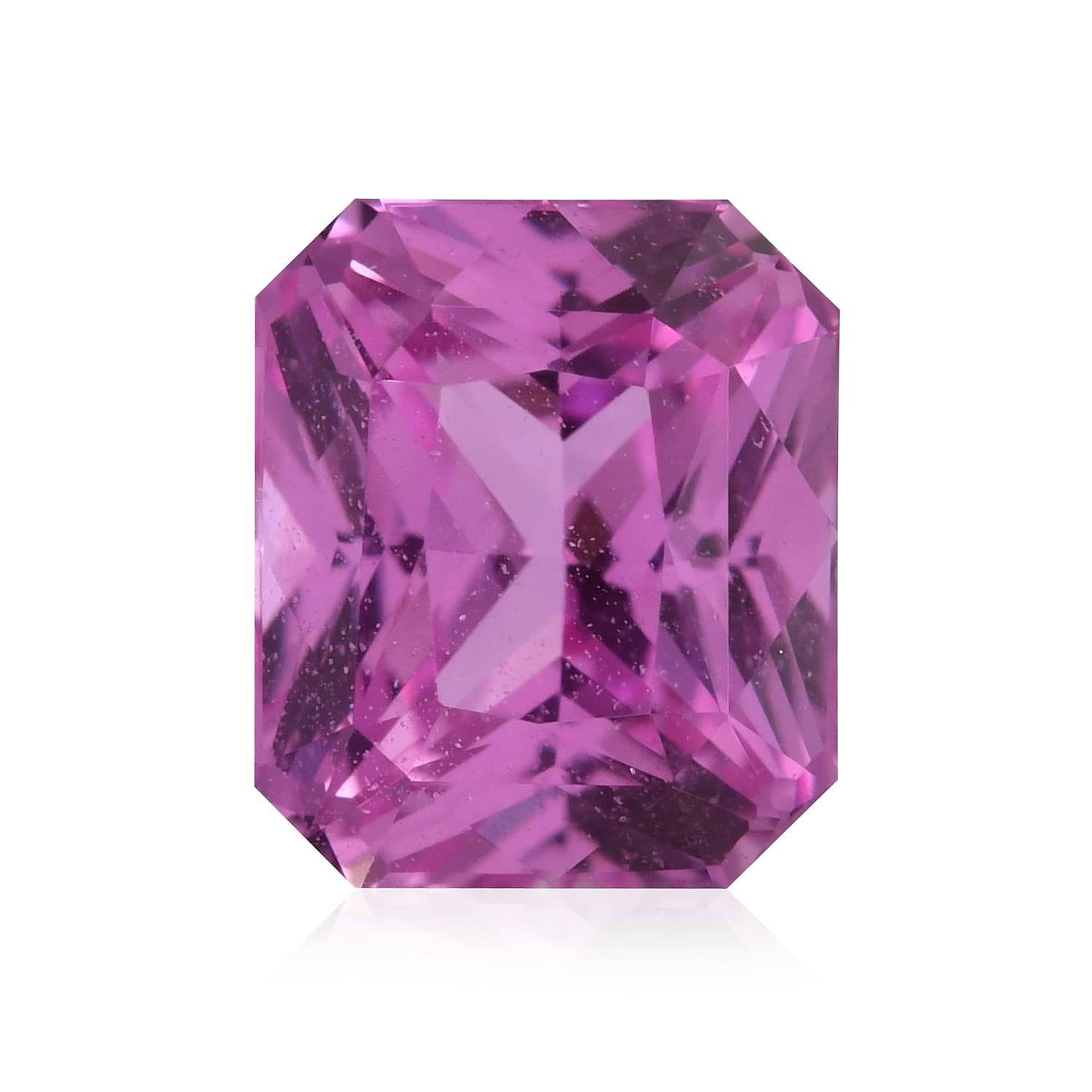 1.66 Carat Pink Radiant Sapphire