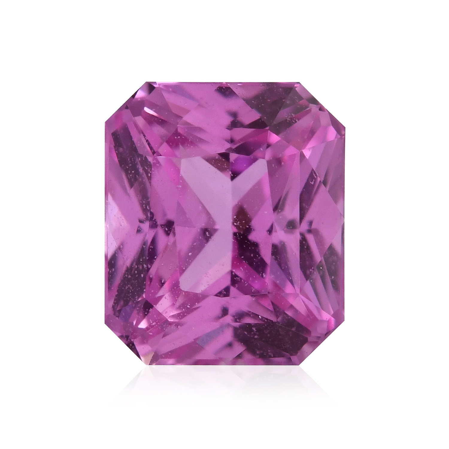 1.66 Carat Pink  Radiant Sapphire